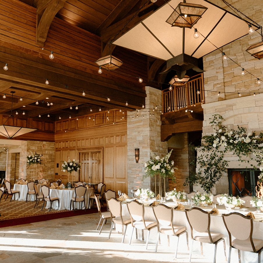 Great Room Dinner Set Up at Sanctuary Golf Course