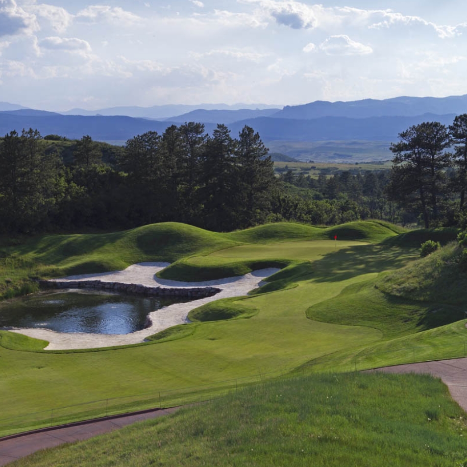 Denver Colorado Golf Course with Mountain Views